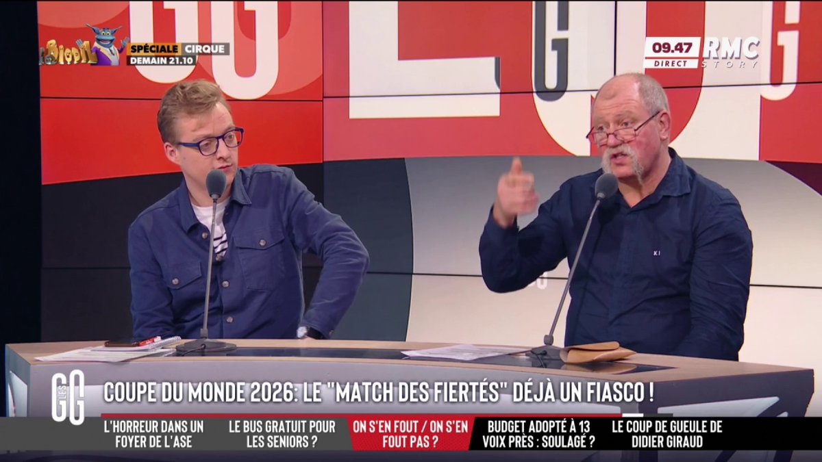⚽ Coupe du monde 2026 : le "match des fiertés" Égypte-Iran 🗣️ Didier Giraud : "La coproduction Gianni Infantino/Donald Trump, ça va être ça pendant toute la Coupe du monde... ce sont les pieds nickelés qui organisent ! Ils nous ont pondu les quarts-temps avec de la pub" #GGRMC