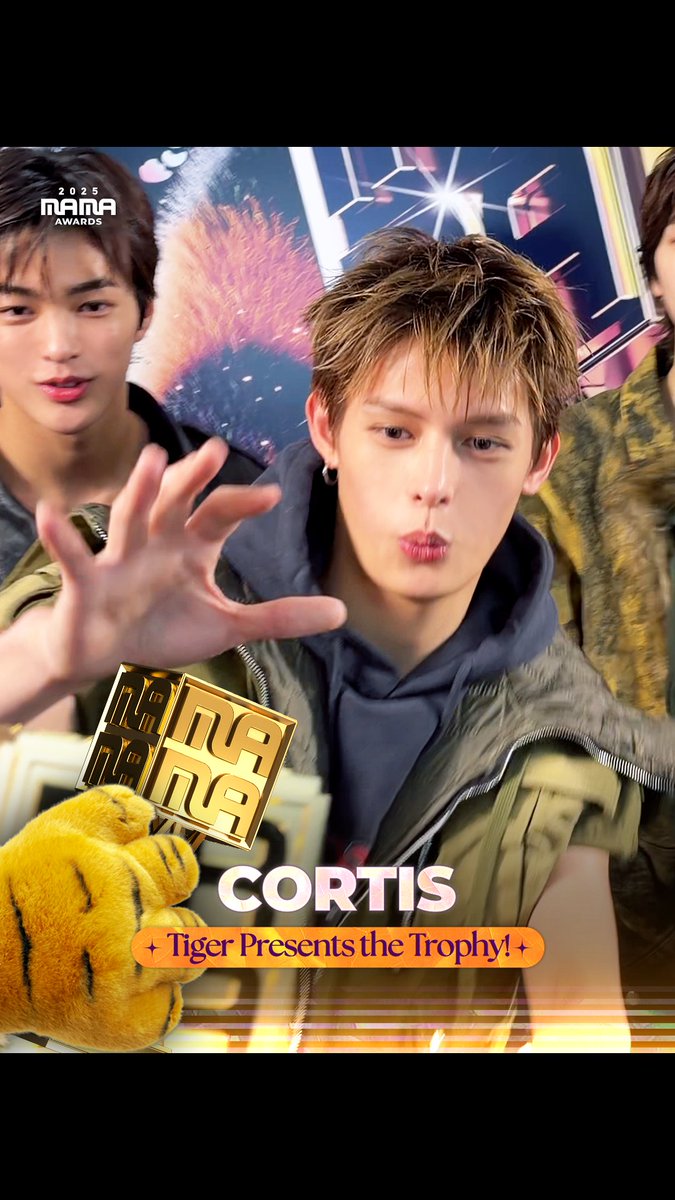 [#2025MAMA] Tiger Presents the Trophy!🐱🏆 CORTIS Mission accomplished, with a little roar! - BEST NEW ARTIST HEAR MY ROAR, UH-HEUNG 2025 MAMA AWARDS #MAMAAWARDS #2025MAMAAWARDS
