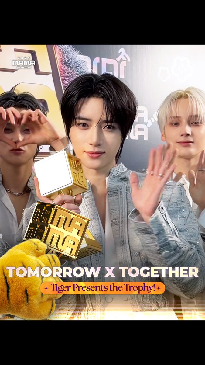 [#2025MAMA] Tiger Presents the Trophy!🐱🏆 TOMORROW X TOGETHER (투모로우바이투게더) Mission accomplished, with a little roar! - VISA SUPER STAGE ARTIST HEAR MY ROAR, UH-HEUNG 2025 MAMA AWARDS #MAMAAWARDS #2025MAMAAWARDS