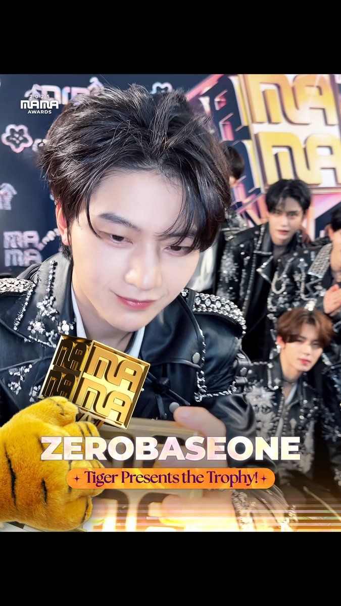[#2025MAMA] Tiger Presents the Trophy!🐱🏆 ZEROBASEONE (제로베이스원) Mission accomplished, with a little roar! - WORLDWIDE KCONers' CHOICE HEAR MY ROAR, UH-HEUNG 2025 MAMA AWARDS #MAMAAWARDS #2025MAMAAWARDS