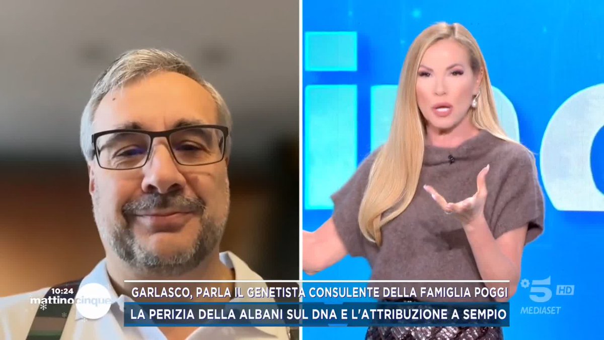Il genetista Marzio Capra, consulente della famiglia Poggi, ribadisce il suo pensiero sulla nuova analisi del DNA della dottoressa Albani #Mattino5 #Garlasco