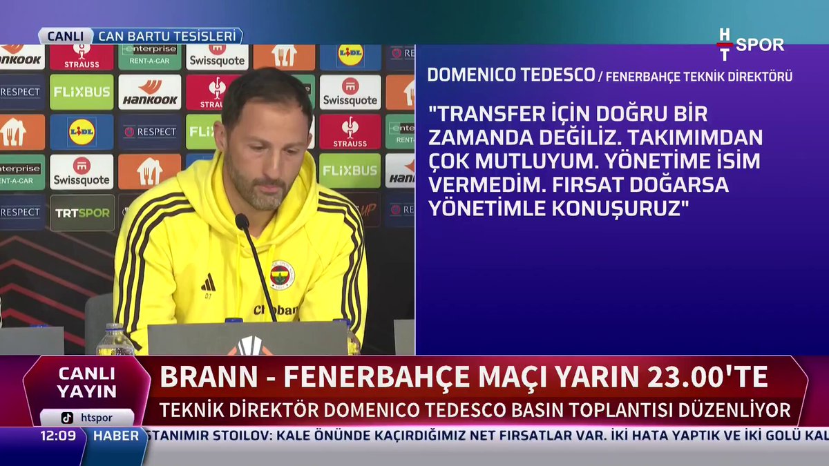 Domenico Tedesco: Rodrigo Becão ile ilgili detay veremem; bu hiç adil olmaz. Samandıra’da olan her şey aile içinde kalır, bu çok önemli. Kulübümüzün ve başkanımızın her zaman belirttiği gibi birlik, beraberlik ve dayanışma çok önemli.