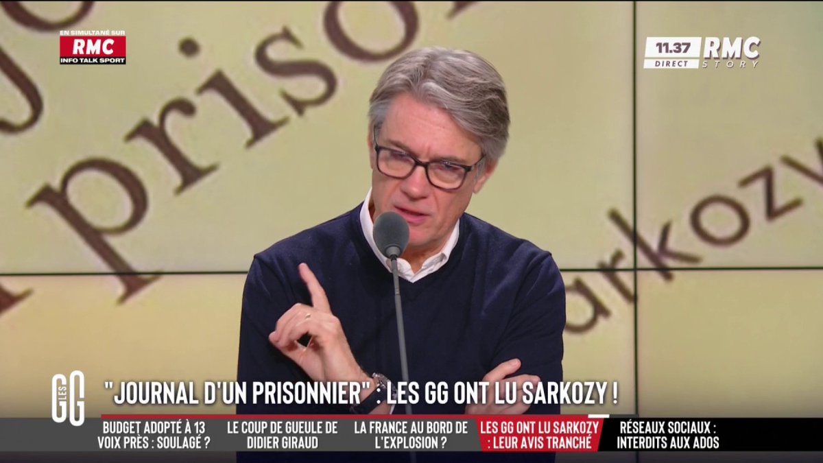 📖 Les GG ont lu le livre de Nicolas Sarkozy 🗣️ Didier Giraud : "C'est quand même surjoué ! Il y était 21 jours..." 🎙️ Alain Marschall : "D'accord mais tu passes de la villa Montmorency à la Santé, ça doit quand même te marquer ! Après chacun chiale ou pas..." #GGRMC
