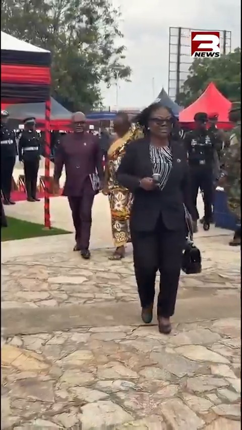 Former CID Boss and Technical Adviser to the Interior Minister, COP Maame Yaa Tiwaa Addo-Dankwah, seen with Former IGPs at Remembrance Service for Fallen Police Officers #3NewsGH #TV3GH