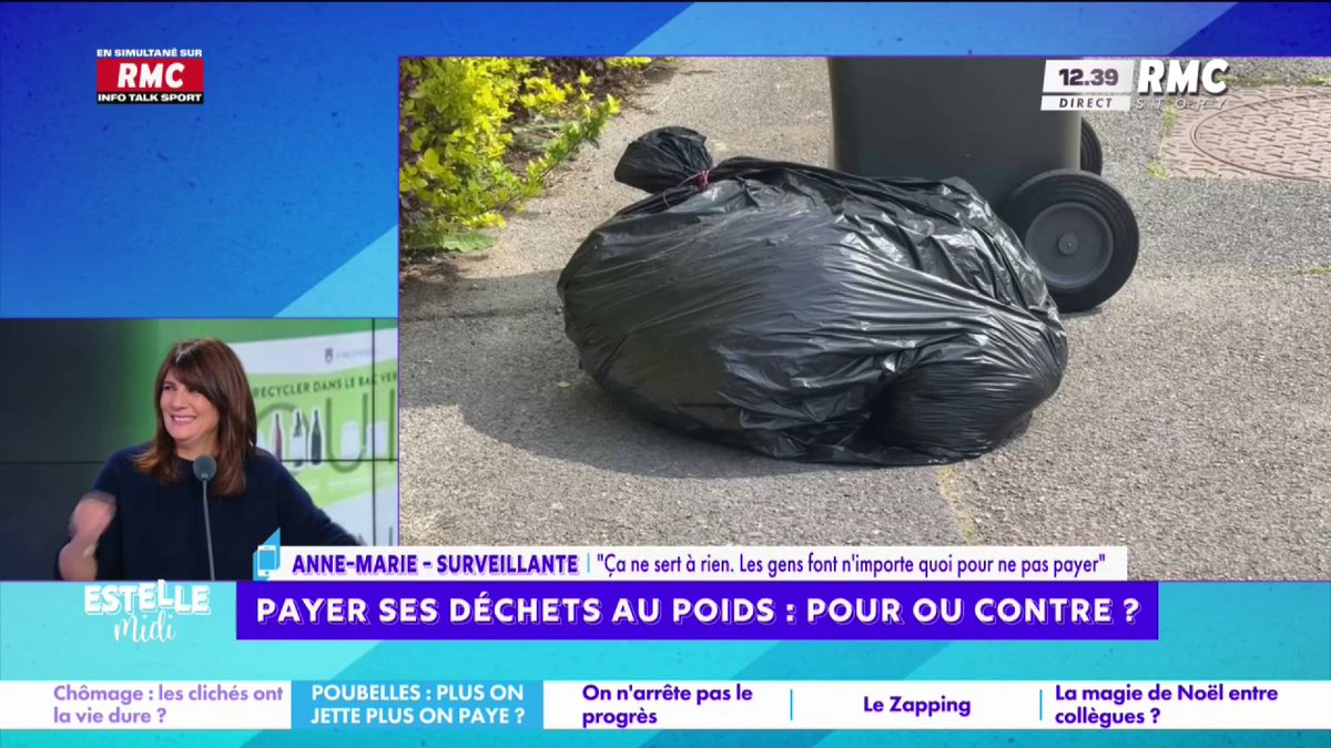 🗑️ Payer ses déchets au poids 📞 Anne-Marie : "Au bout d'1 mois, les gens allaient les jeter dans les poubelles du cimetière ! Je me suis retrouvée avec 550€ de poubelle/an ! Je mettais mes ordures au travail car je n'avais plus les moyens de payer !" #EstelleMidi