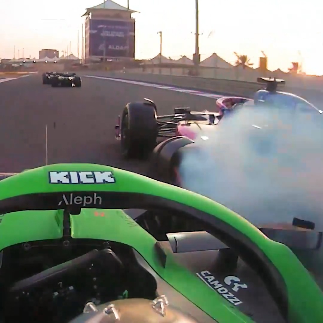 A super scary moment between Nico and Pierre in Abu Dhabi! ๐ฑ๐ฅ #F1 #AbuDhabiGP
