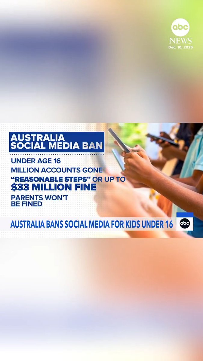 Everyone under the age of 16 in Australia is now barred from using social media, with more than a million accounts already gone dark, as a new law aims to reduce cyberbullying and harmful content. ABC News News' Lara Spencer has more.