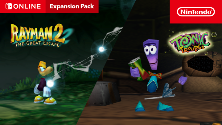 Two classic #N64 games are coming soon! Rayman 2: The Great Escape and Tonic Trouble are coming to the Nintendo 64 – Nintendo Classics app on Dec 17 for #NintendoSwitchOnline + Expansion Pack members!