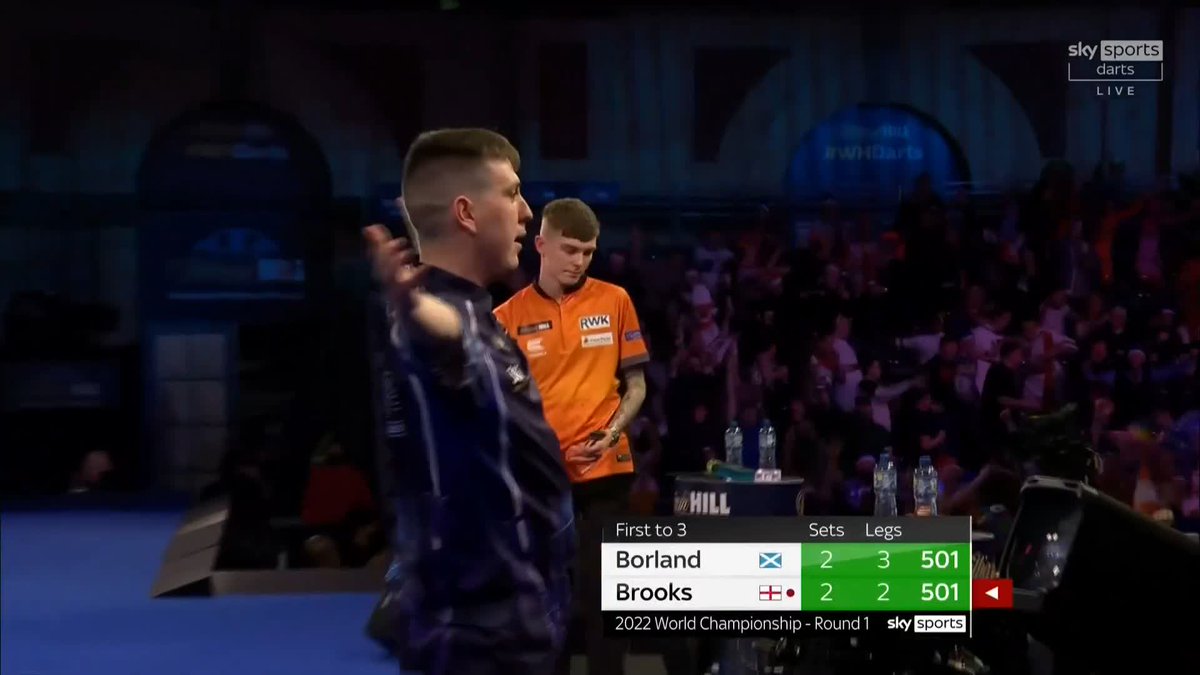 🎙️ "PURE DRAMA. PURE THEATRE. PURE DARTS!" Absolute SCENES at Alexandra Palace! 🤯 Here's the moment Willie Borland fired in a nine-darter to seal a deciding-leg victory over Bradley Brooks in the 2021/22 event!