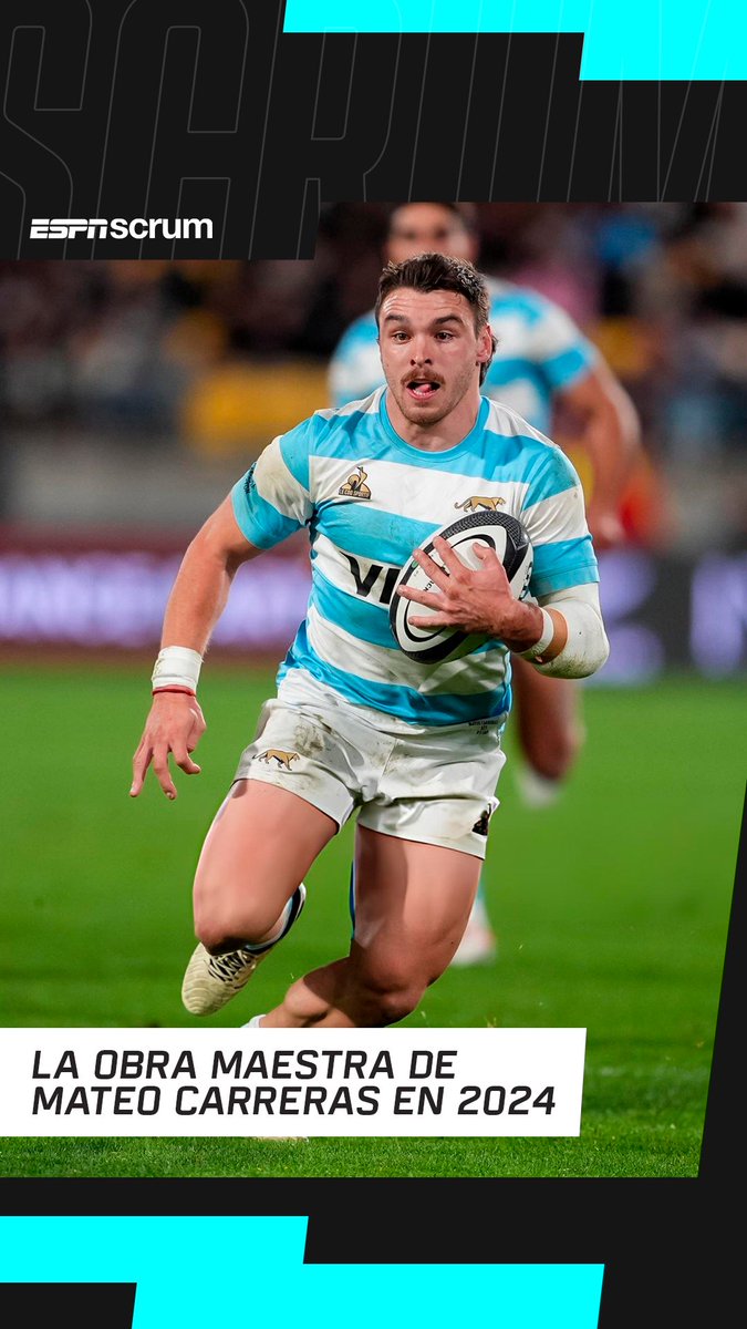 😍 El try en el que todos pensamos cuando vemos a Mateo Carreras. 🔙 Recordamos un momentazo del Rugby Championship 2024, en el que el wing de #LosPumas dejó pagando a Damian McKenzie para firmar una gran conquista. ➕ Mirá el mejor rugby en Disney Plus Plan Premium