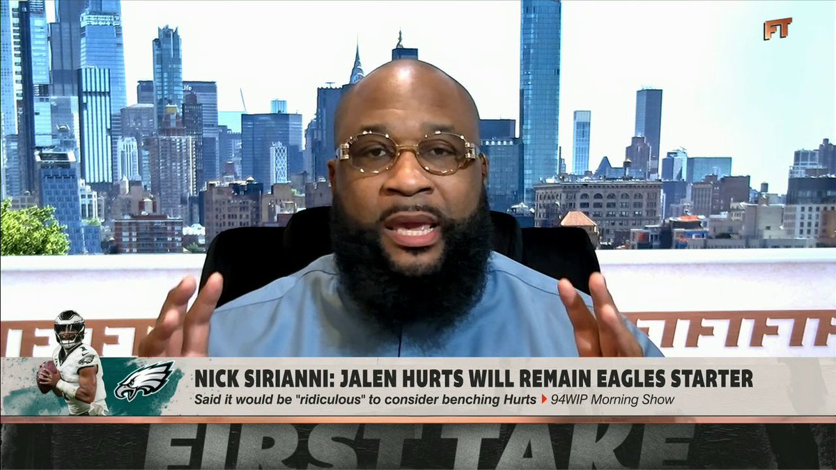 "This dude has just won a Super Bowl six months ago. ... He's built the right way." Marcus Spears on Jalen Hurts after it was announced he will remain the Eagles' starting QB ✍️