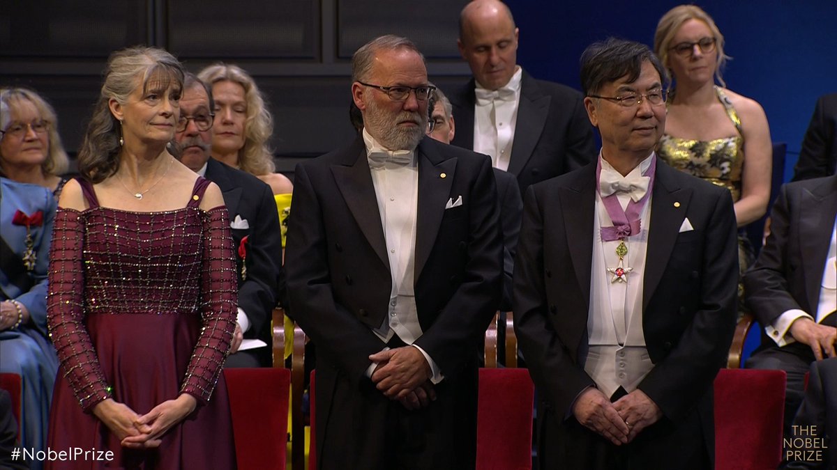 Congratulations to the 2025 medicine laureates! Watch the very moment Mary Brunkow, Fred Ramsdell and Shimon Sakaguchi received their Nobel Prize diplomas and medals during the 2025 Nobel Prize award ceremony. #NobelPrize