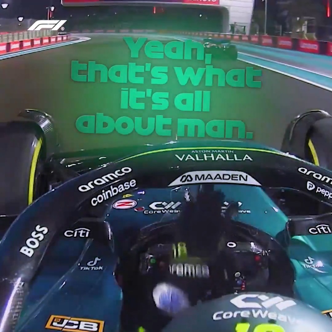 "That's what it's all about" 👊 Lance Stroll pulled off the final overtake of the season, and the last using DRS, by sending it around the outside of Ollie Bearman! 💨 #F1 #AbuDhabiGP