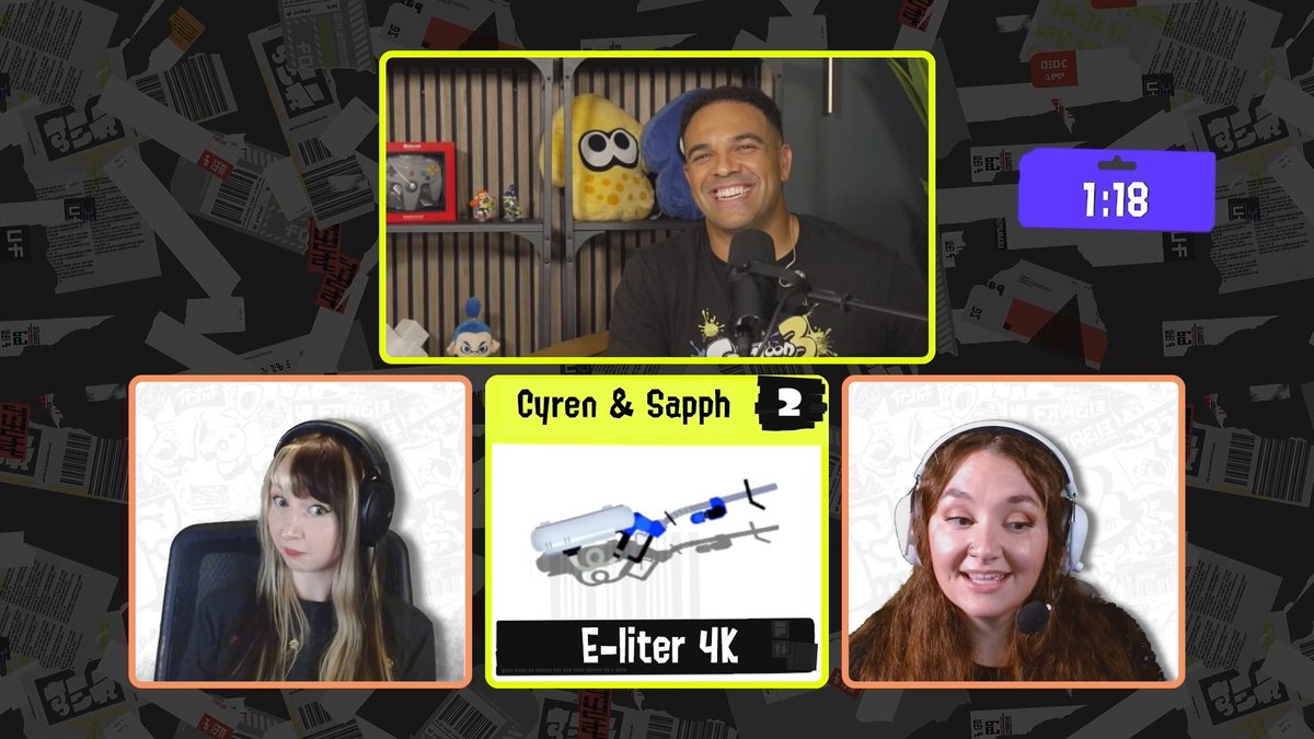 Whooooooᵒᵒᵒᵒᵒᵒᵒᵒᵖ boom! Can you tell which Splatoon 3 weapon this is? Check out previous episodes of the Splatoon 3 North American League Show and get hyped for the Playoffs on Dec 13 &amp; 14 at 12pm PT: