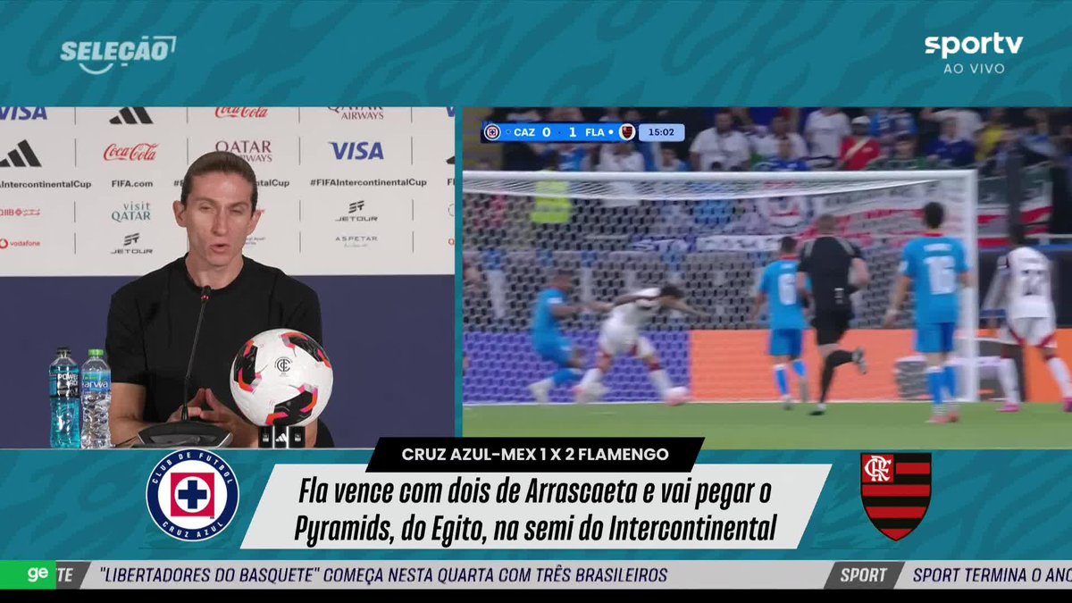 Filipe Luís comentou sobre o primeiro tempo do Flamengo, em que a equipe teve um pouco de dificuldades diante do Cruz Azul. #Futebol #CopaIntercontinental #Flamengo