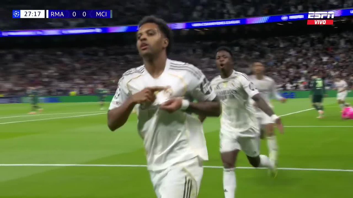 ‼️🇧🇷 Rodrygo convirtió un gol LUEGO DE 32 PARTIDOS y cortó la PEOR RACHA de un delantero en la HISTORIA de Real Madrid. Otra vez ante Manchester City, increíble. 😅