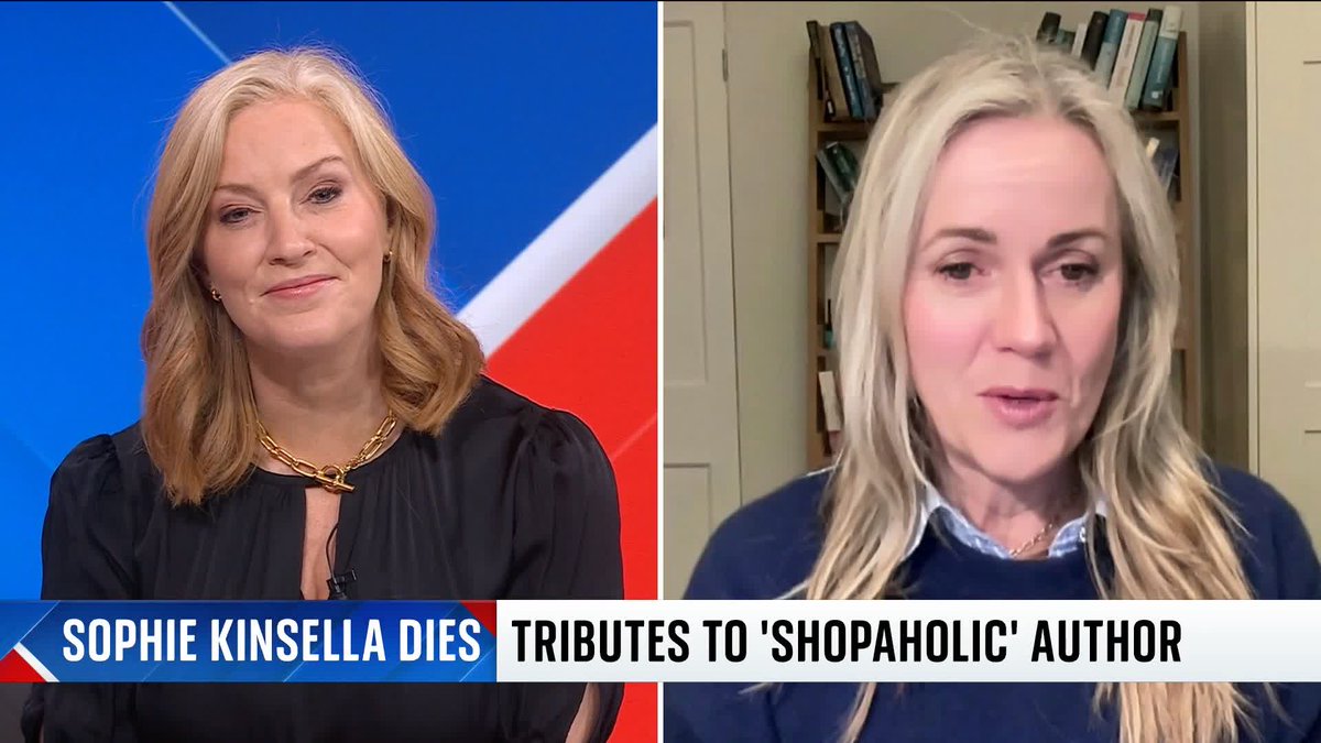 "You always felt uplifted when you left her." Author Jojo Moyes speaks to @SkySarahJane about the death of Shopaholic author Sophie Kinsella. 📺 Sky 501, Virgin 602, Freeview 233 and YouTube