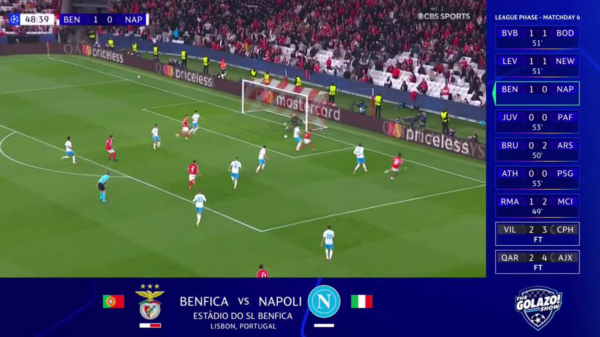 Leandro Barreiro with a lovely backheel to double Benfica's lead 💫