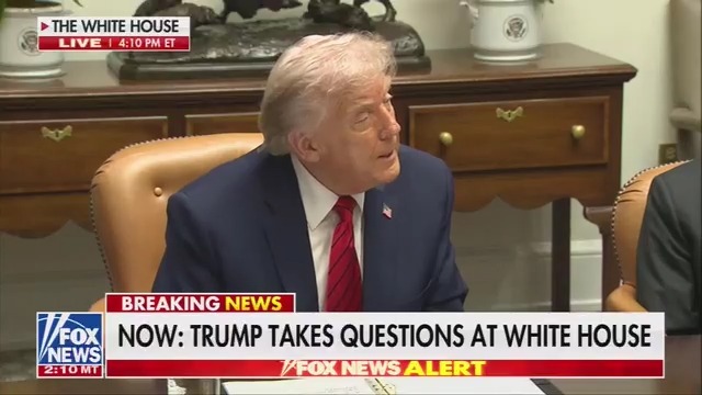 Q: At last night's rally, can you clarify—you have called the affordability crisis a 'Democratic hoax,' but you also want to make America affordable. Trump: I'm talking about when you, you know, you're trying to say it a different way. And it's pretty simple, though, if you listen. It's a hoax where they created the problem.