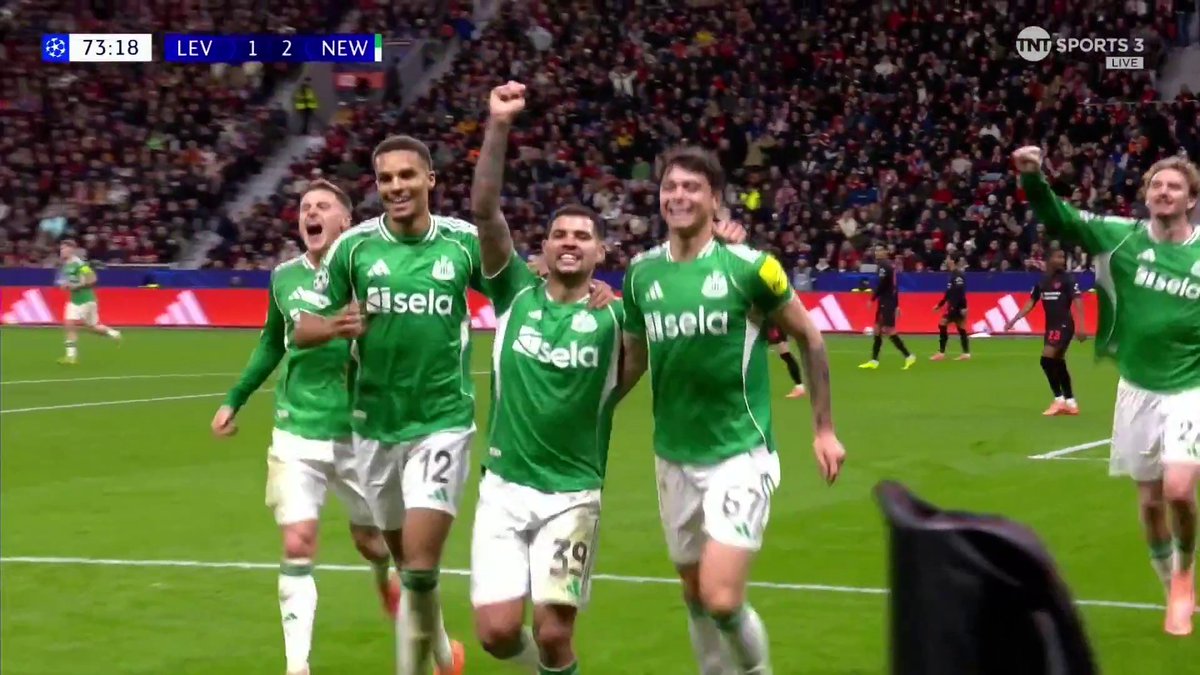 Homegrown hero 🦸‍♂️ From 1-0 down, Lewis Miley and Newcastle have turned it around in Germany ⚫️⚪️ TNT Sports &amp; discovery+ UK