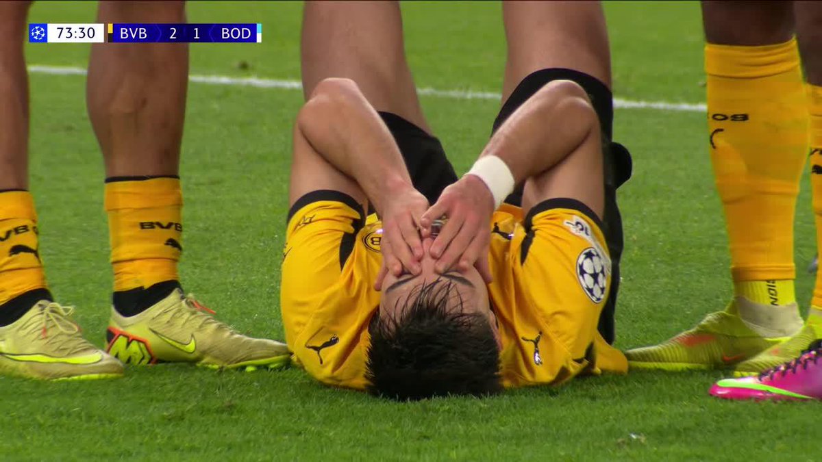 🇦🇷❌ Aarón Anselmino salió LESIONADO en el partido entre Borussia Dortmund y Bodo Glimt.
