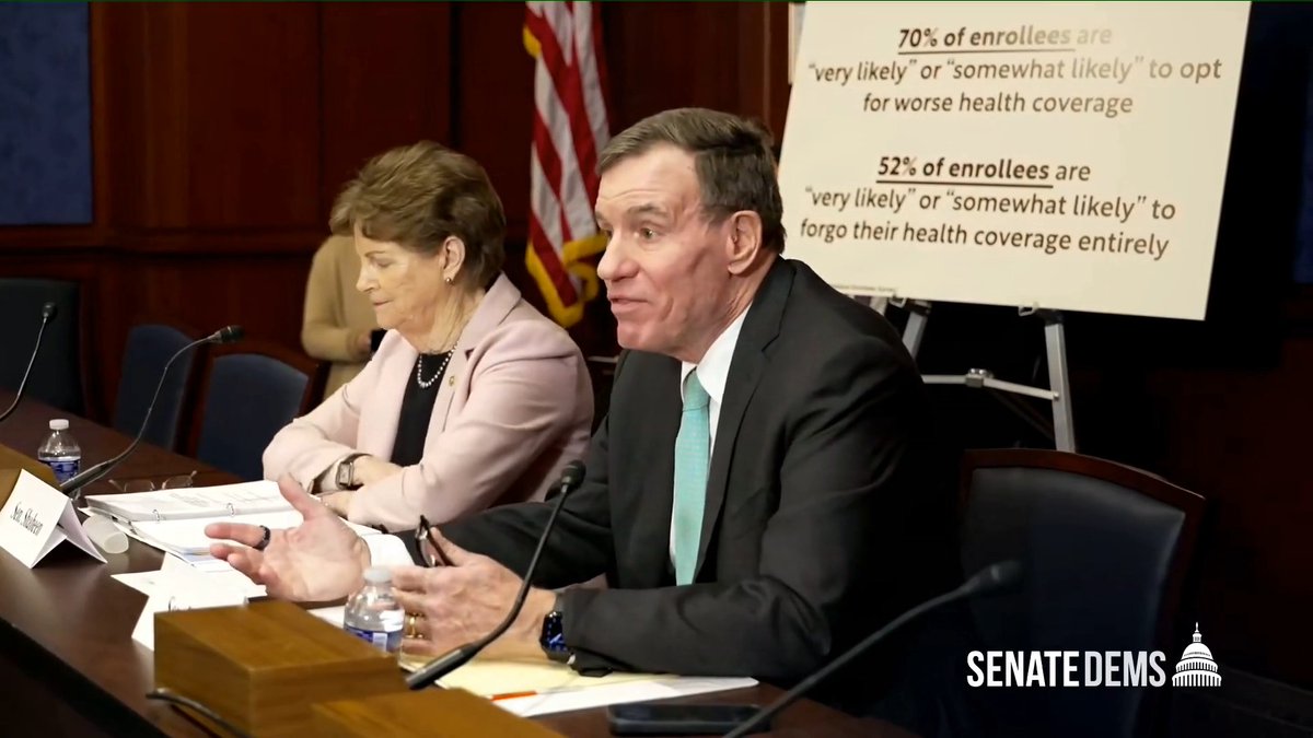 Democrat Mark Warner accuses Republicans of "kicking the can" of healthcare, but forgets that ONLY Democrats voted for Obamacare which was always intended to be temporary. Democrats created this healthcare crisis.