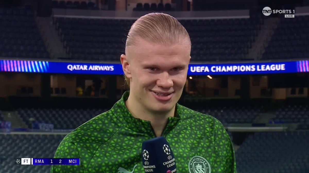 "These are the games you want to play!" Match winner Erling Haaland on a huge night in Madrid and relishing his physical battles 👀 TNT Sports & discovery+ UK | Laura Woods