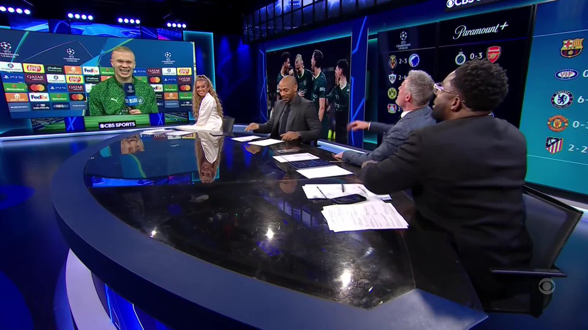 .Erling Haaland is pure vibes 😂 Jamie Carragher Micah Richards Kate Abdo