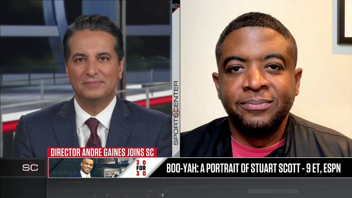 "[Stuart Scott] was just one of these guys who made you feel at home." ❤️ Director Andre Gaines joins SportsCenter to share what went into creating “Boo-Yah: A Portrait of Stuart Scott.”