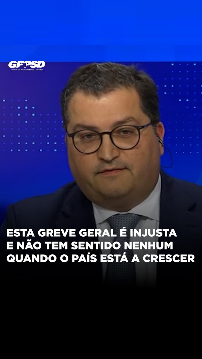 ✊👎🏼🇵🇹📈 Esta Greve Geral é injusta e não tem sentido nenhum quando o País está a crescer. #portugal #politica #parlamento #psd #gppsd #XVIILegislatura #economia
