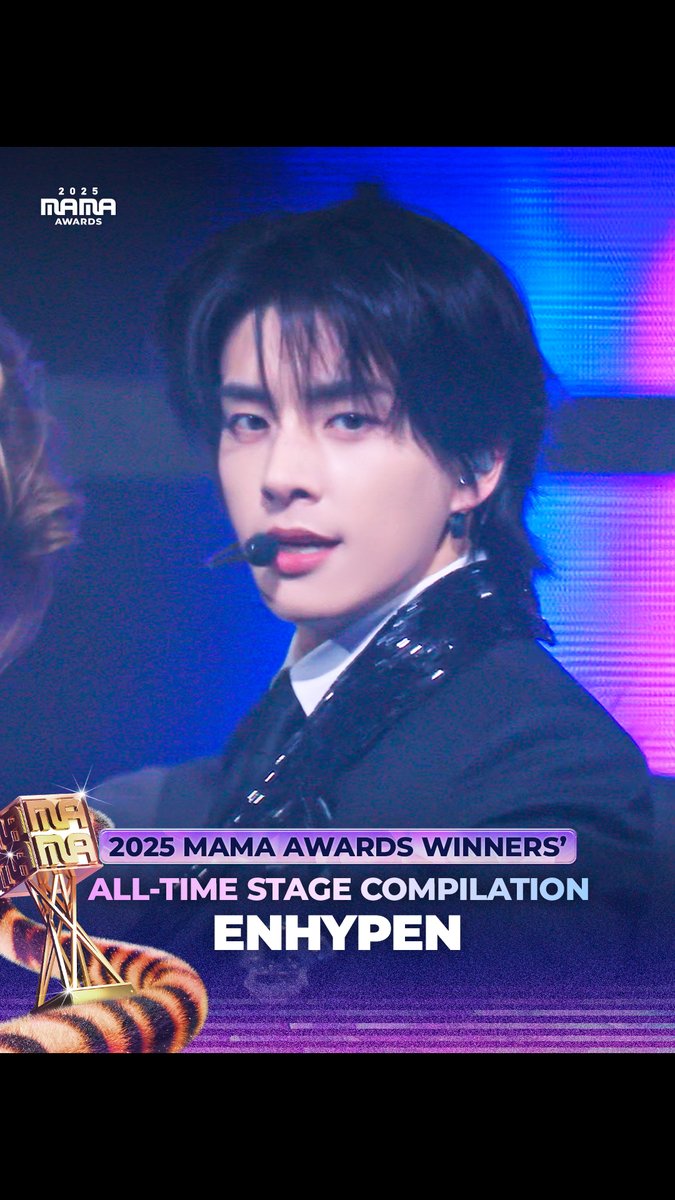 [#2025MAMA] WINNERS’ ALL-TIME STAGE #ENHYPEN Take a look at the iconic stages of ENHYPEN (엔하이픈) who won 🏆VISA FANS' CHOICE OF THE YEAR 🏆TELASA FAVORITE GLOBAL ARTIST 🏆FANS’ CHOICE MALE TOP 10 *Mnet K-POP Youtube에서 Full ver.을 확인하세요! HEAR MY ROAR, UH-HEUNG 2025 MAMA AWARDS #MAMAAWARDS #2025MAMAAWARDS