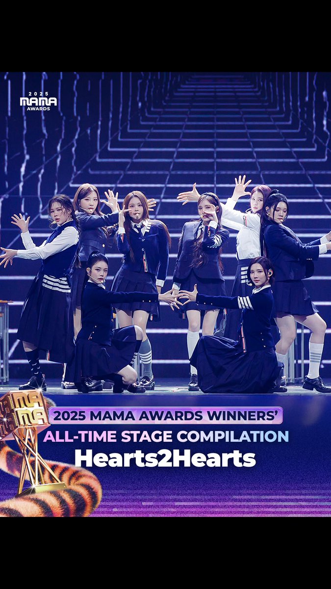 [#2025MAMA] WINNERS’ ALL-TIME STAGE #Hearts2Hearts Take a look at the iconic stage of Hearts2Hearts who won 🏆BEST NEW ARTIST 🏆FANS’ CHOICE FEMALE TOP 10 🏆OLIVE YOUNG K-BEAUTY ARTIST *Mnet K-POP Youtube에서 Full ver.을 확인하세요! HEAR MY ROAR, UH-HEUNG 2025 MAMA AWARDS #MAMAAWARDS #2025MAMAAWARDS