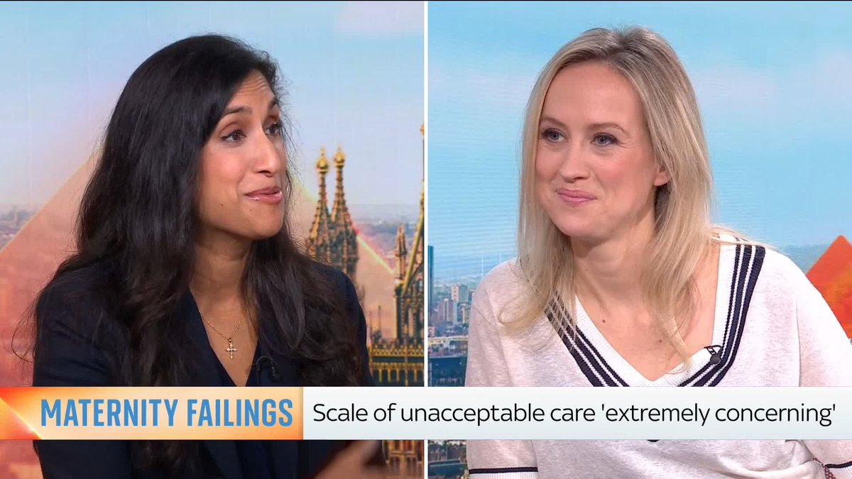 "The doctors and nurses I had saved my life" Shadow equalities minister Claire Coutinho tells Sophy Ridge "we need to get a grip" on the maternity failings