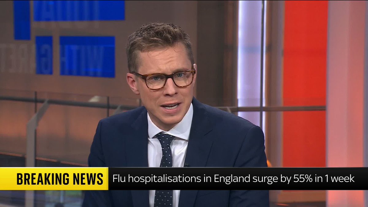 BREAKING: Flu hospitalisations in England have surged by 55% in one week, with NHS England warning of the "worst-case scenario" this winter Sky's Ashish Joshi discusses with Gareth Barlow 📺 Sky 501, Virgin 602, Freeview 233 and YouTube
