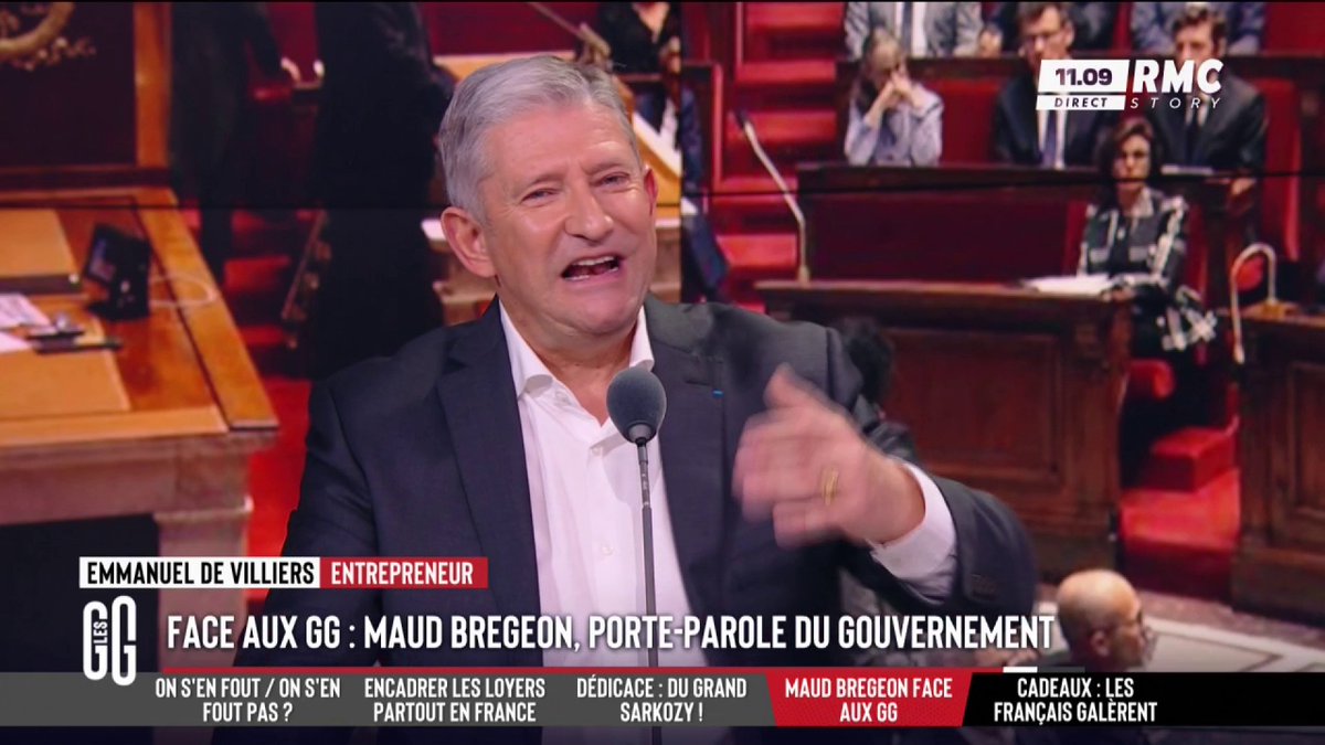 😂 La question qui tue d'Emmanuel de Villiers ! 🗣️ Emmanuel de Villiers : "J'ai envie de vous poser une question : c'est quoi ce pull que le Premier ministre met sur sa veste ? Est-ce qu'il est devenu testeur de déodorant "Lecornu mais toujours frais" saveur lavande !" #GGRMC