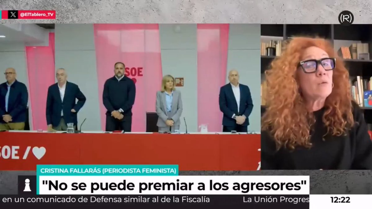 "El PSOE no puede fingir que no lo conocía, no puede fingir que esto les viene de nuevas. Y además han hecho desaparecer dos denuncias" Cristina Fallarás sobre los casos de acoso sexual en el partido de Pedro Sánchez 👇🏽 📺 EL TABLERO |