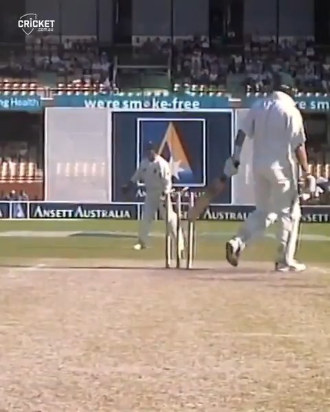 Is that a HIT Wicket? A controversial decision made by the third umpire when Mark Waugh hit the stumps with his bat after playing a delivery from Shaun Pollock.