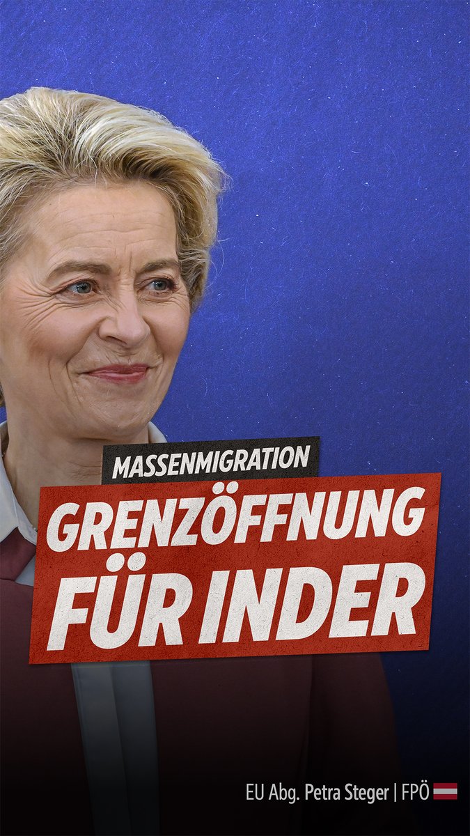 Seit Jahren schaut Brüssel der illegalen Migration zu und weigert sich bis heute, die Außengrenzen konsequent zu schützen. Jetzt präsentiert Ursula von der Leyen die nächste Stufe dieser zersetzen Politik. Während Millionen Menschen ohne Kontrolle nach Europa gelangt sind, will sie jetzt zusätzlich indische Arbeitskräfte importieren und dafür sogar eigene EU-Büros in Indien eröffnen. Sie verkauft dies als sichere und legale Alternative, verschweigt jedoch, dass ihre Politik die Schlepperkriminalität der irreguläre Migration überhaupt erst entfesselt hat. Diese Logik ist absurd. Zunächst lässt man die Kontrolle entgleiten und erklärt anschließend legale Massenzuwanderung zur Lösung der selbst geschaffenen Probleme. Europa braucht keine neuen Rekrutierungsprogramme auf anderen Kontinenten. Europa braucht Sicherheit, Ordnung und eine Rückkehr zur Verantwortung der Mitgliedstaaten.