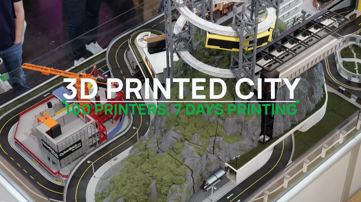 Massive 3D Printed City: 7 Days, 100 Printers, Incredible Detail! And with CyberBrick, the city came to life with even more fun! Watch the incredible process unfold! 🏙️ #BambuLab #3DPrinted #3DPrinting #CyberBrick