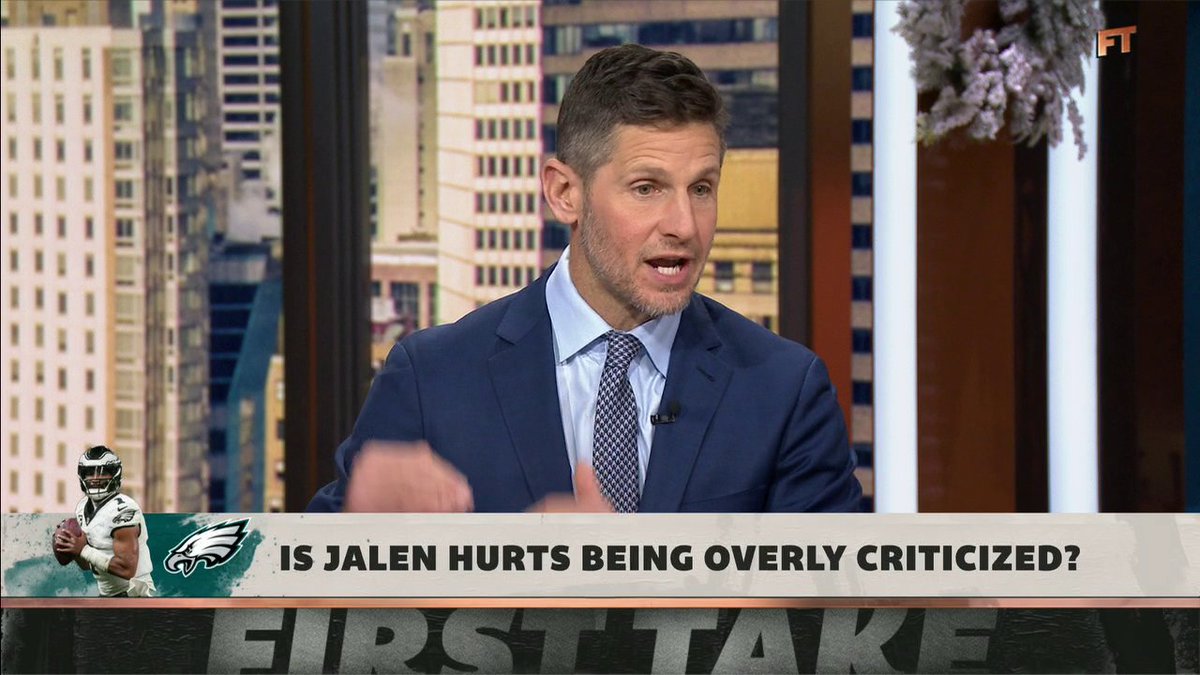.Dan Orlovsky believes Jalen Hurts is being OVERLY criticized right now 👀 "It's still crazy to have the quarterback in the NFL right now, who's fourth in touchdowns, have his job security in question."