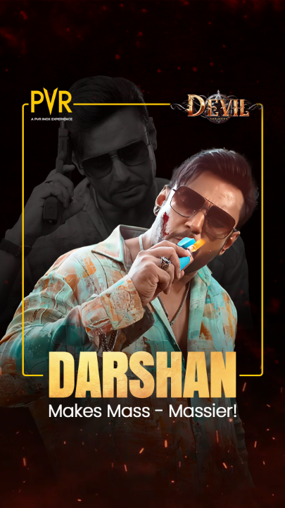 Screens tremble. Fans scream. MASS HITS DIFFERENT on The Devil. 😎🔥 #TheDevil now screening at PVR INOX! Book now: . . . #DarshanThoogudeep #RachanaRai #FardeenKhan #MaheshManjrekar