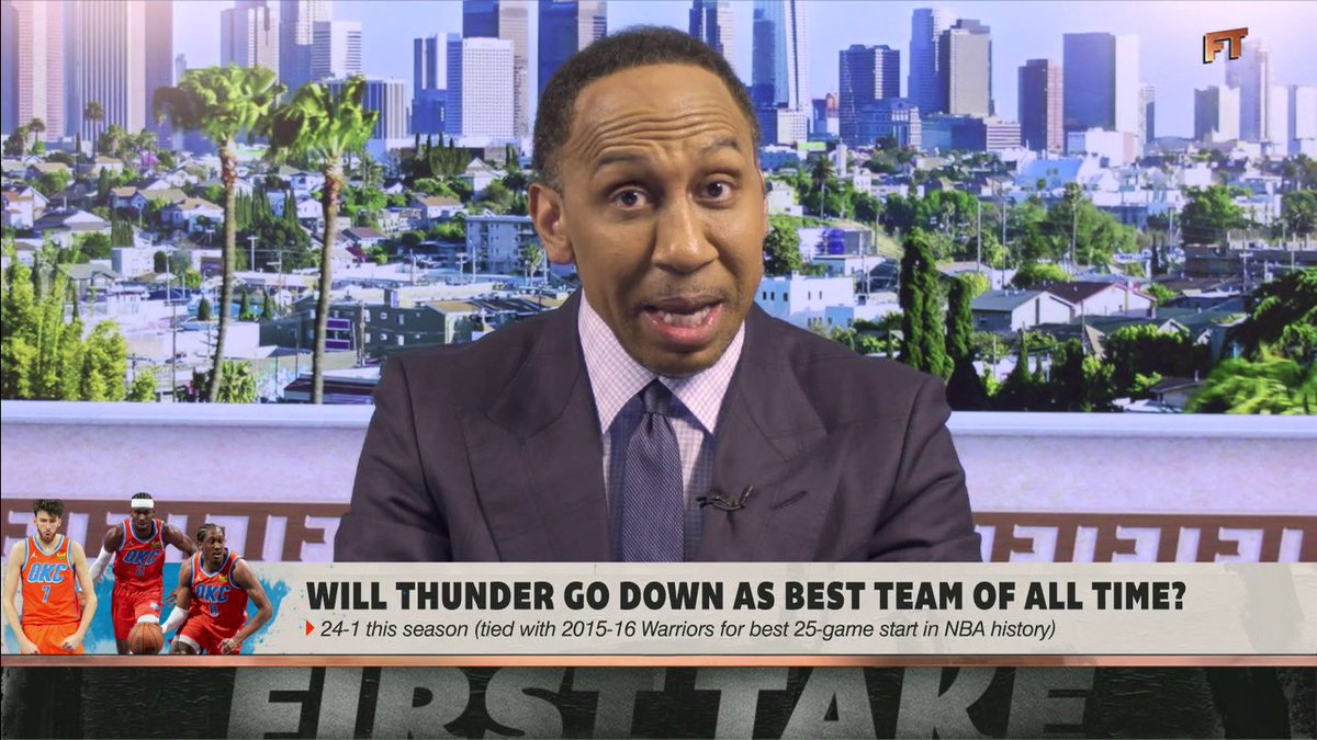 "It doesn't matter who they go against. They are just busting everybody's living you-know-what with no concerns whatsoever." Stephen A Smith shares his thoughts on the Thunder after going 24-1 🔥