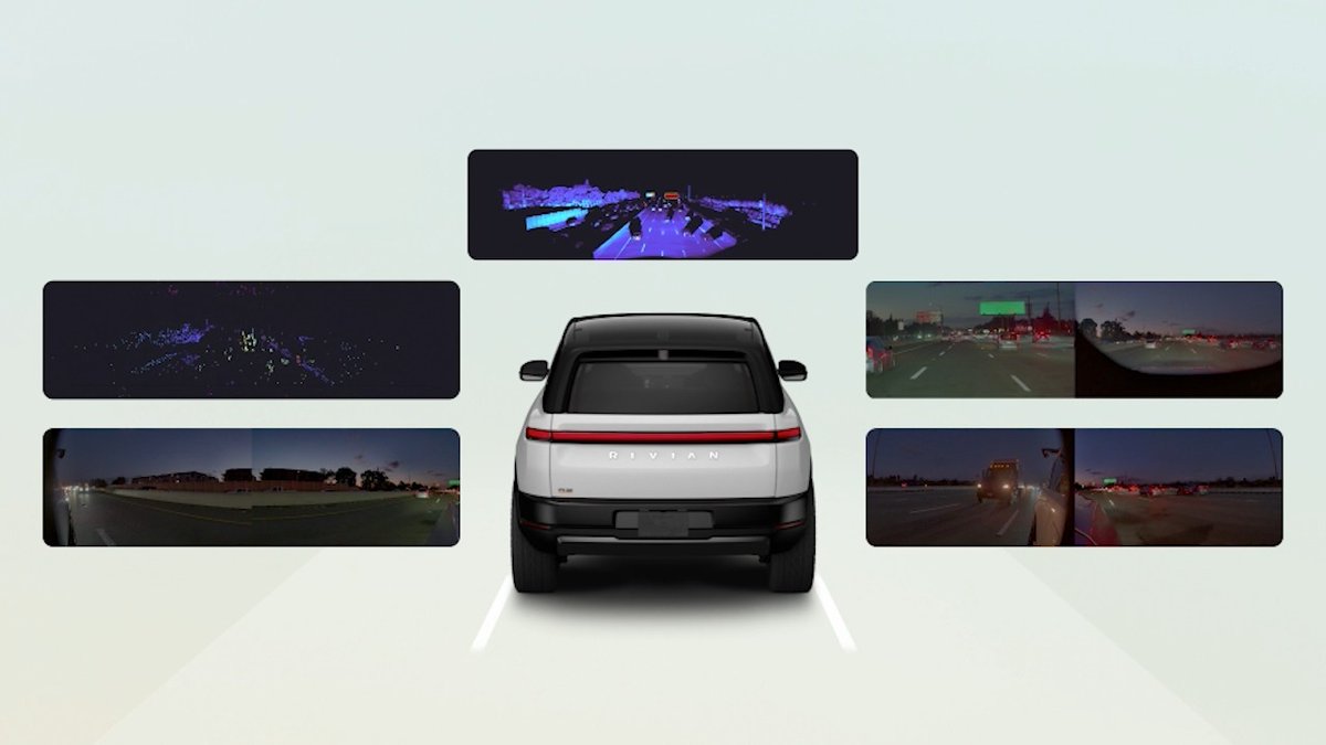 Each of us navigates our surroundings using sight and sound together. The sensor system in the Rivian Autonomy Platform works the same way. It takes data from cameras, radar and – coming soon – LiDAR, then fuses them together in an instant. Not as separate inputs but as one complete picture of the world that’s more precise than any single type of data could be on its own.