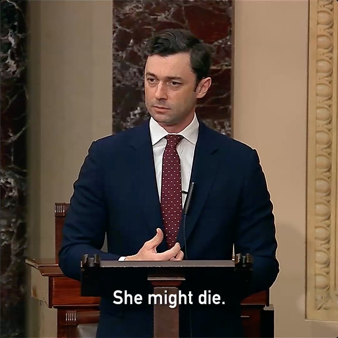 Sen. Ossoff on the Senate Floor urging Republicans to put politics aside and extend ACA tax credits: "This is life or death."