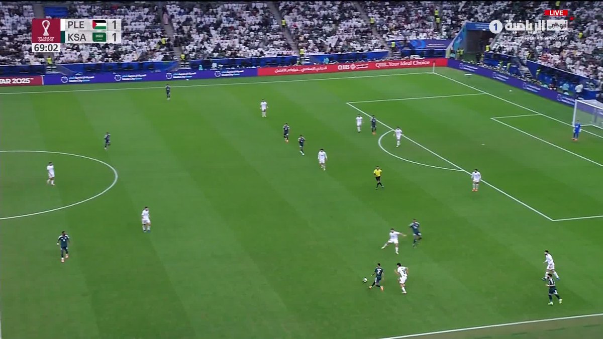 العارضة تمنع هدف التقدم الثاني لمنتخب السعودية ⛔️ #فلسطين_السعودية #كأس_العرب 🏆 #FIFAArabCup