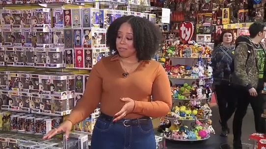 Reporter: Here at the Toy Shack, they're having to pull from their inventory to keep from raising prices. They say it's a direct hit from the recent tariffs. About 80% of toys are made in China, and those imports face about a 20% tariff.