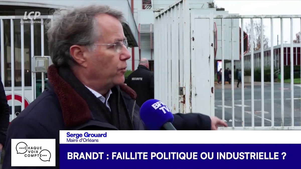 Liquidation de #Brandt : "Je suis écœuré. J'en ai marre de ceux qui nous parlent de réindustrialiser la France (...) je les invite à venir voir les salariés, à arrêter de jouer, à arrêter de déconner", dit Serge Grouard, maire d'Orléans. #ChaqueVoix