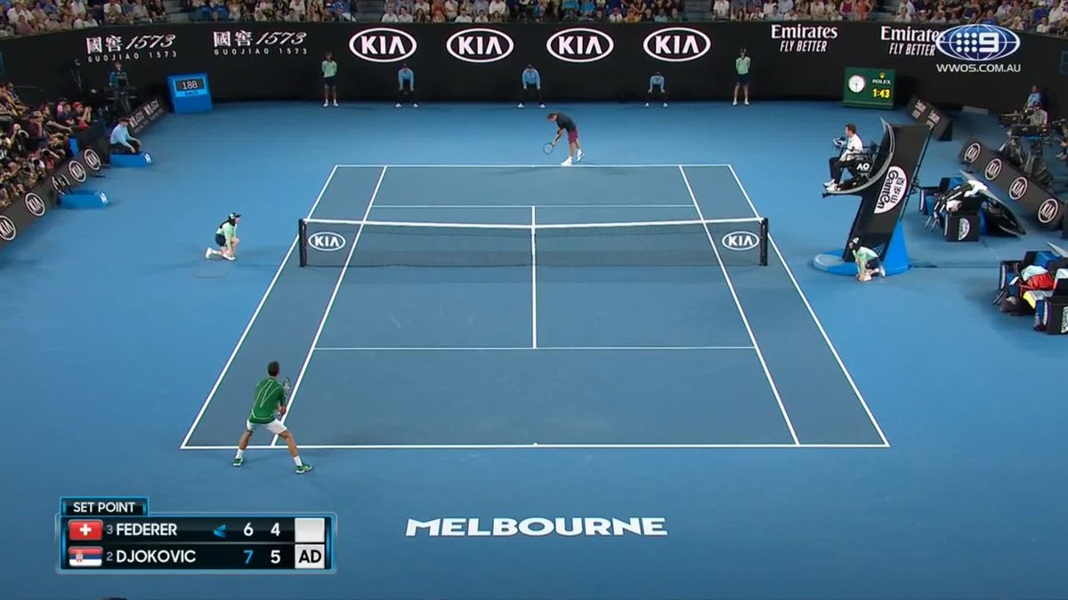 Last time, Roger Federer was in Australia, this happened 🔥🔥🔥 The last Fedole match..Straight set master class from the goat