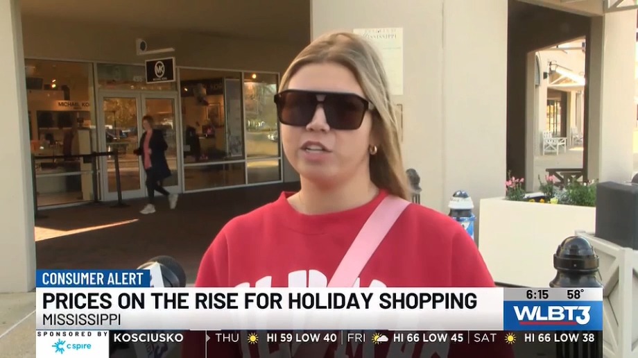 Mississippi shopper on rising prices: "I've definitely seen a big increase over the prices in the holiday season. Especially with all the inflation that's going on, it's just really hard for us. We work so much and then we only get paid the same amount, and then all the prices go up."