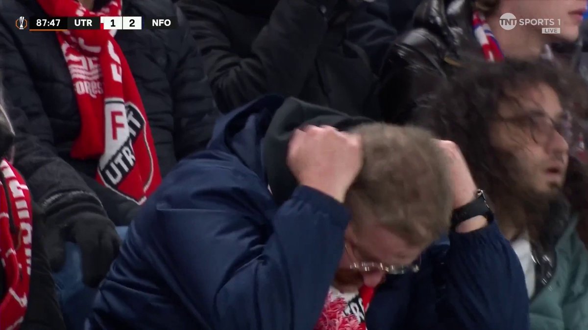 This Utrecht fan was furious when Igor Jesus bagged the winner for Nottingham Forest 😳 📺 TNT Sports &amp; discovery+ UK